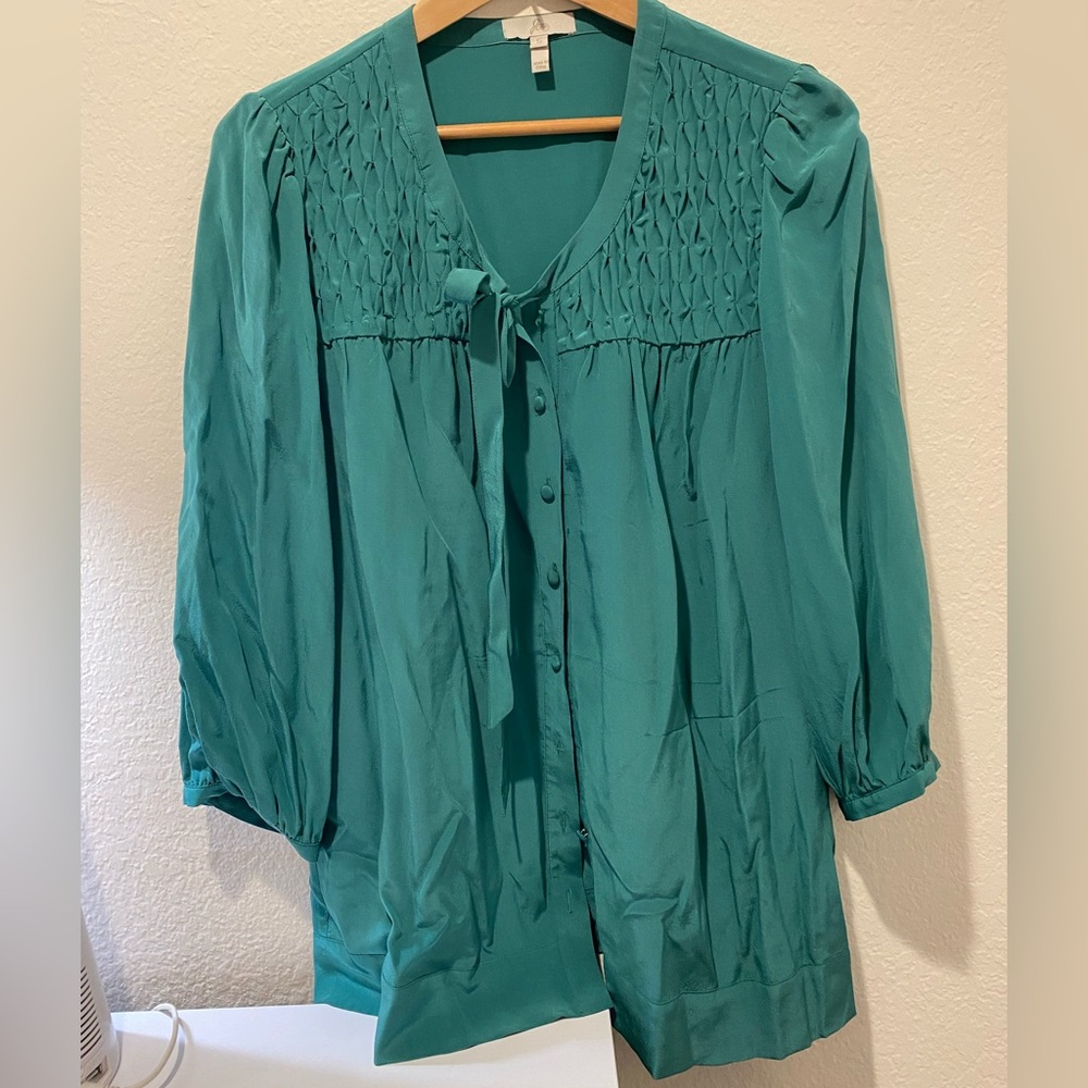 Joie silk green blouse
